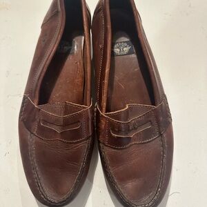 VINTAGE Men's Brown Dockers Leather Penny Loafers
